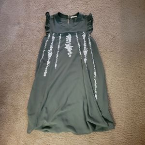 Ruffle High Neck Mini Dress